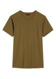 Pánske bavlnené tričko v khaki farbe TSHMT-0088-8D(W26)