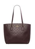 Dámska shopperka v bordovej farbe s monogramom TOREC-1291-4P(Z26)