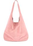 Dámska shopperka z semišu rúžová TORES-1177-5B(W26)