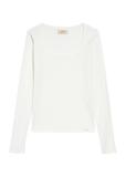 Dámska biela blúzka s dlhým rukávom LSLDT-0051-12(Z25)