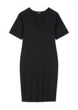 Čierne bavlnené šaty SUKDT-0185A-99(W26)