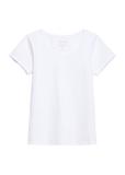 Biały T-shirt damski basic TSHDT-0111-0A(KS)