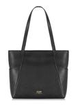 Čierna kožená shopper kabelka TORES-0980-9I(Z26)