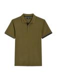 Bavlnené polo tričko khaki POLMT-0045B-8D(W26)