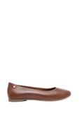 Dámske kožené balerínky v hnedej farbe BUTYD-1286-1I(Z26)