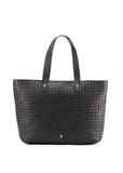 Dámska kožená shopper kabelka v čiernej farbe TORES-1107-99(W25)