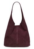 Bordová semišová kabelka shopper TORES-1403-4D(Z26)