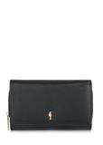 Veľká čierna kožená dámska peňaženka PORES-0801R-9I(W26)