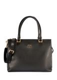 Dámska kožená shopperka TORES-1204-9I(W26) čierna