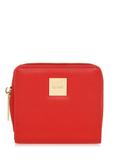 Malá červená dámska peňaženka s logom POREC-0366-4A(W26)