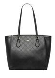 Čierna dámska nákupná taška s monogramom TOREC-1291-9P(Z26)