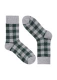 Šedo-zelené kárované pánske ponožky SKAMT-0180-66(Z23)
