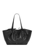 Čierna kabelka s mašľami typu shopper TOREC-1378-99(Z26)