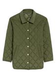 Dámska bunda s golierom v khaki farbe KURDT-0596-55(Z25)