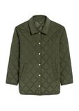 Dámska bunda s golierom v khaki farbe KURDT-0596-55(Z25)