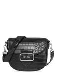 Čierna dámska crossbody kabelka s razením TOREC-0880A-97(W25)