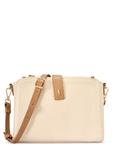 Krémová kožená kabelka cez rameno TORES-1275-0B(W26)