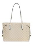 Béžová shopper kabelka s monogramom TOREC-1029-81 (W25)