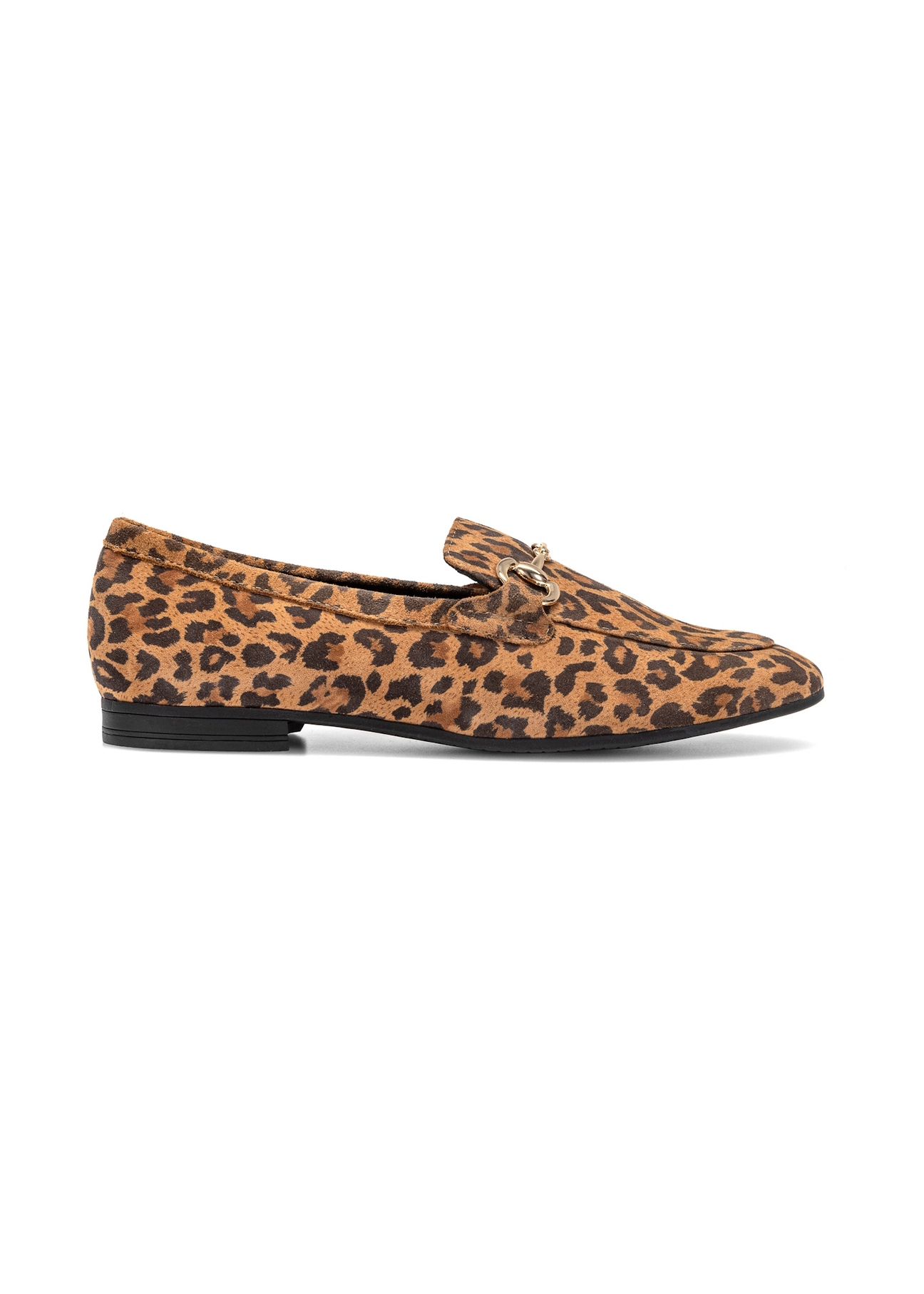 Dámske kožené mokasíny s leopardím vzorom BUTYD-1181-86(W25)-01