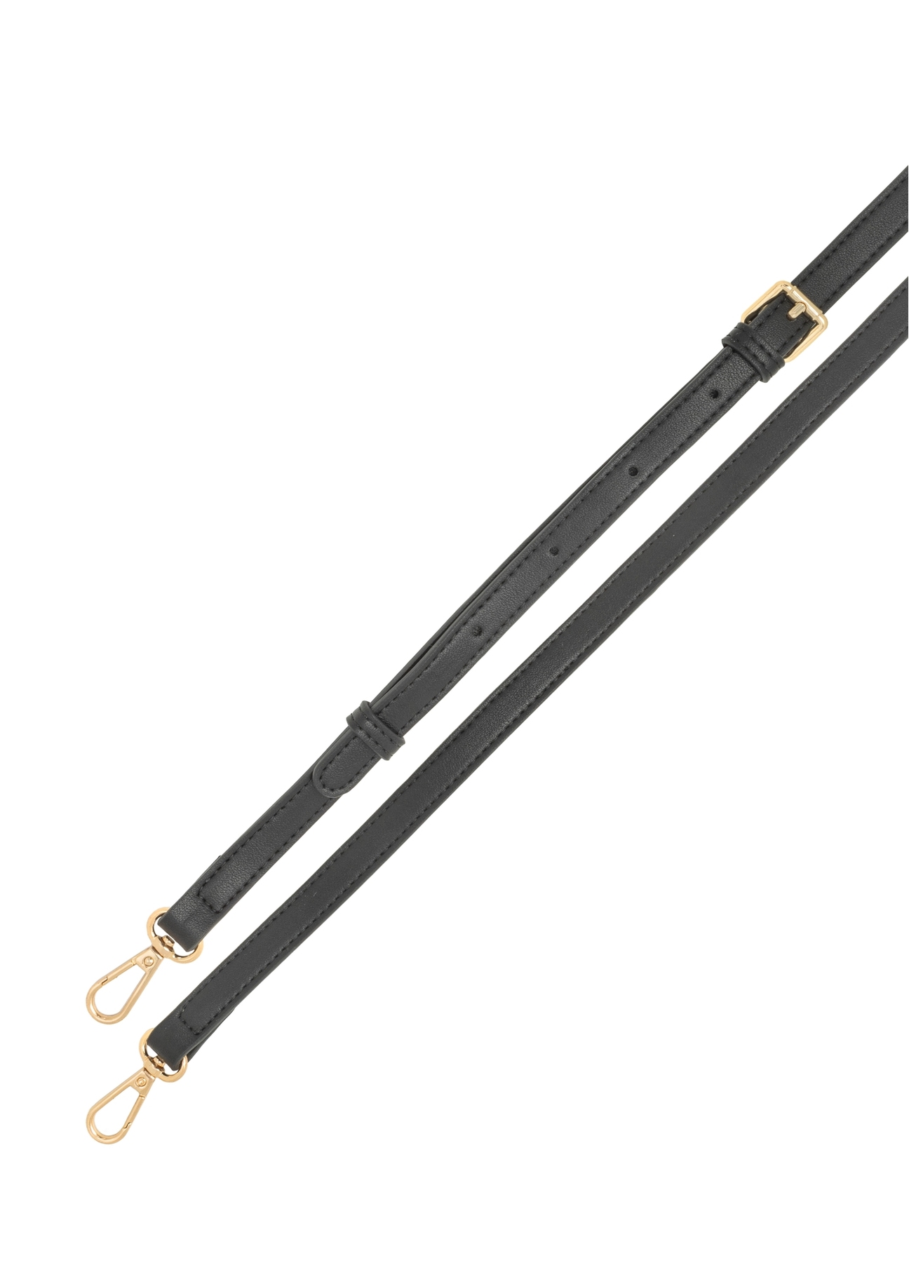 Čierna dámska kabelka cez rameno TOREC-1180-99(W26) - pohľad na produkt zhora, na bielom pozadí.