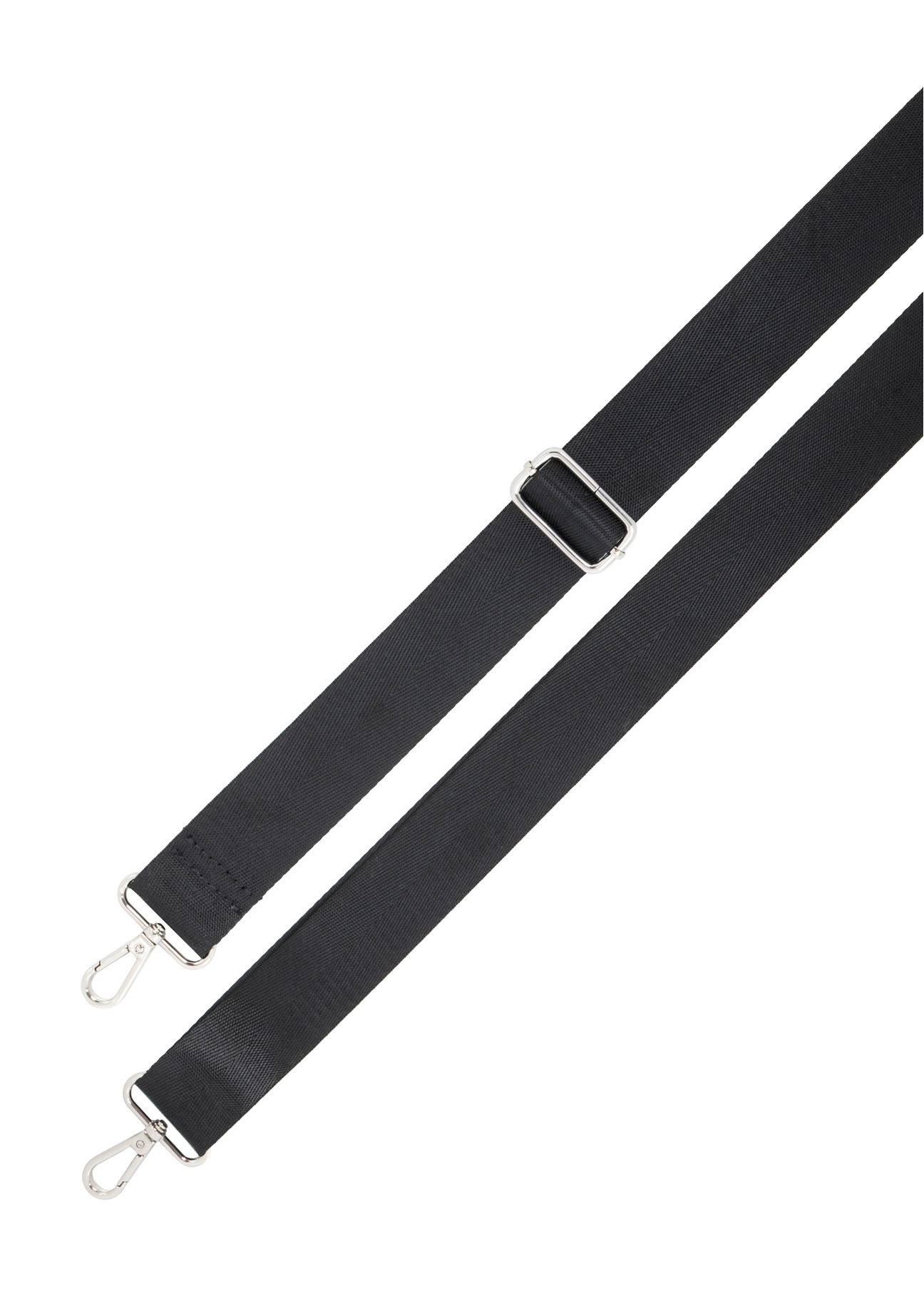 Dámska nákupná taška v tmavomodrej farbe s monogramom TOREN-0358-7E(Z26), pohľad na popruh produktu na bielom pozadí.