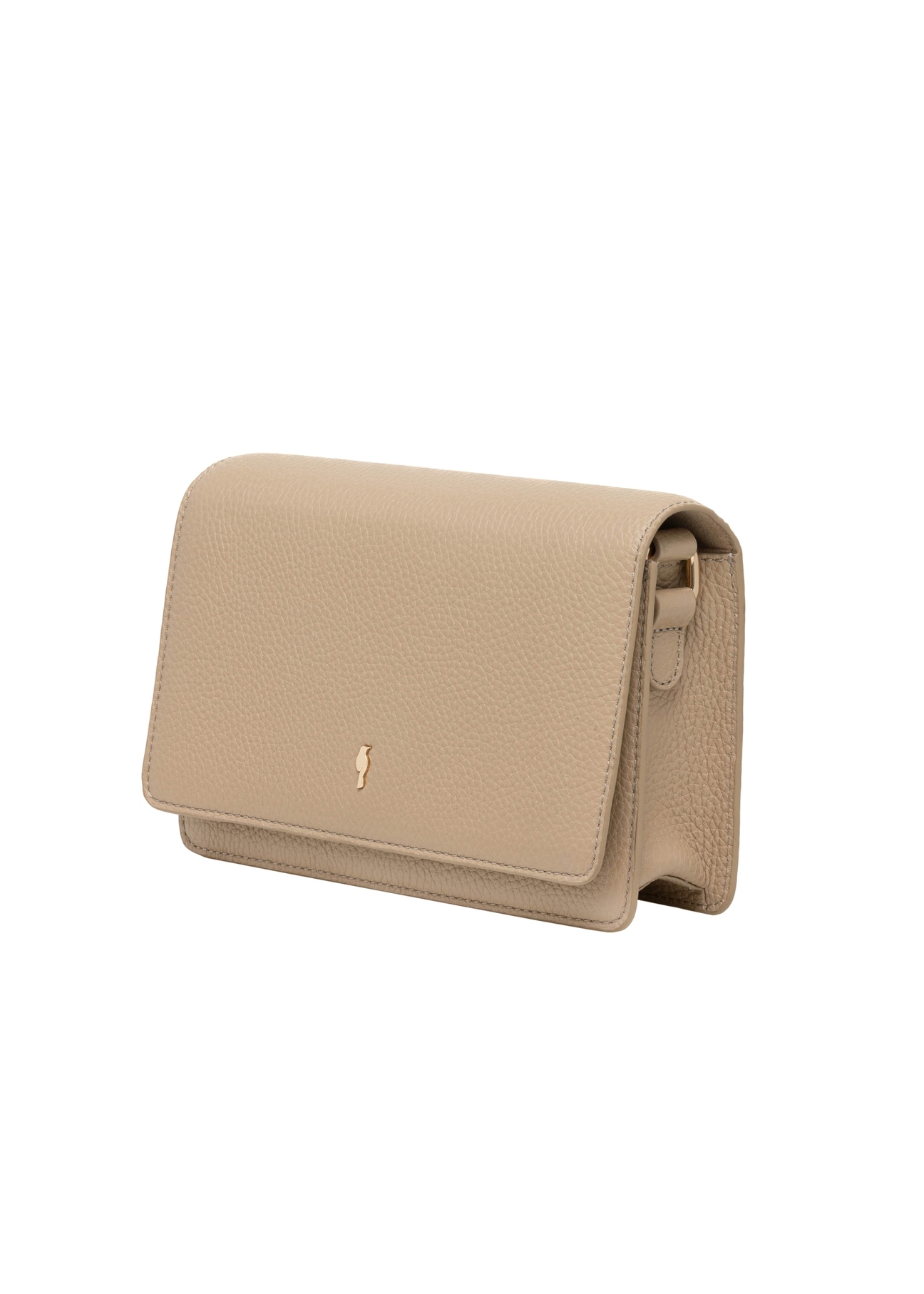 Beige elegant leather women's handbag TORES-1356-1B(Z26), diagonal product view on a white background.