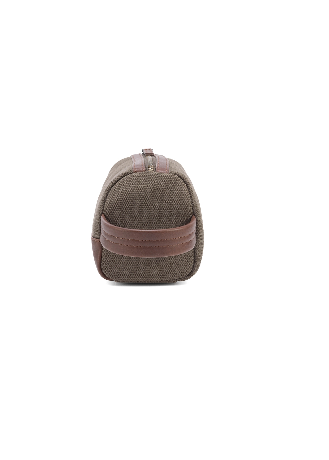 Pánska khaki kozmetická taška TORMN-0373-55(Z25), bočný pohľad na produkt na bielom pozadí.
