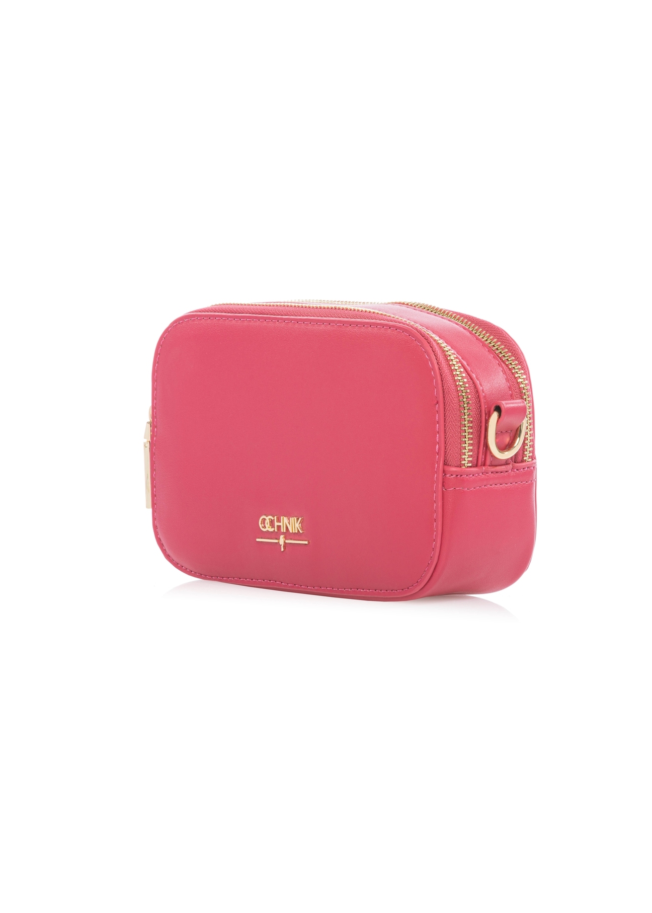 Malá dámska kabelka fuchsiovej farby TOREC-1172-5E(W26) - diagonálny pohľad na produkt, na bielom pozadí.