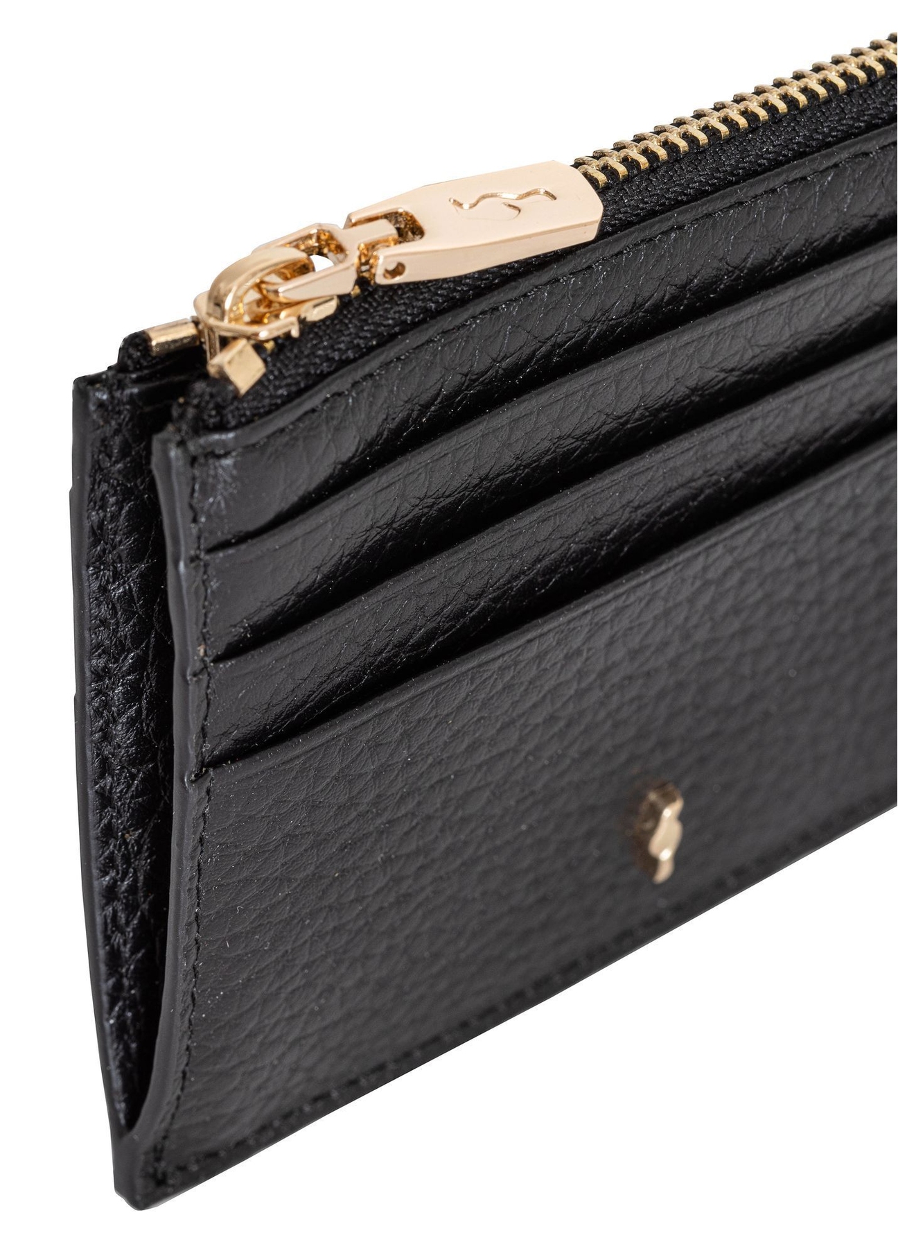 Malá dámska kožená peňaženka PORES-0806R-99(Z25) detailný detail na bielom pozadí.