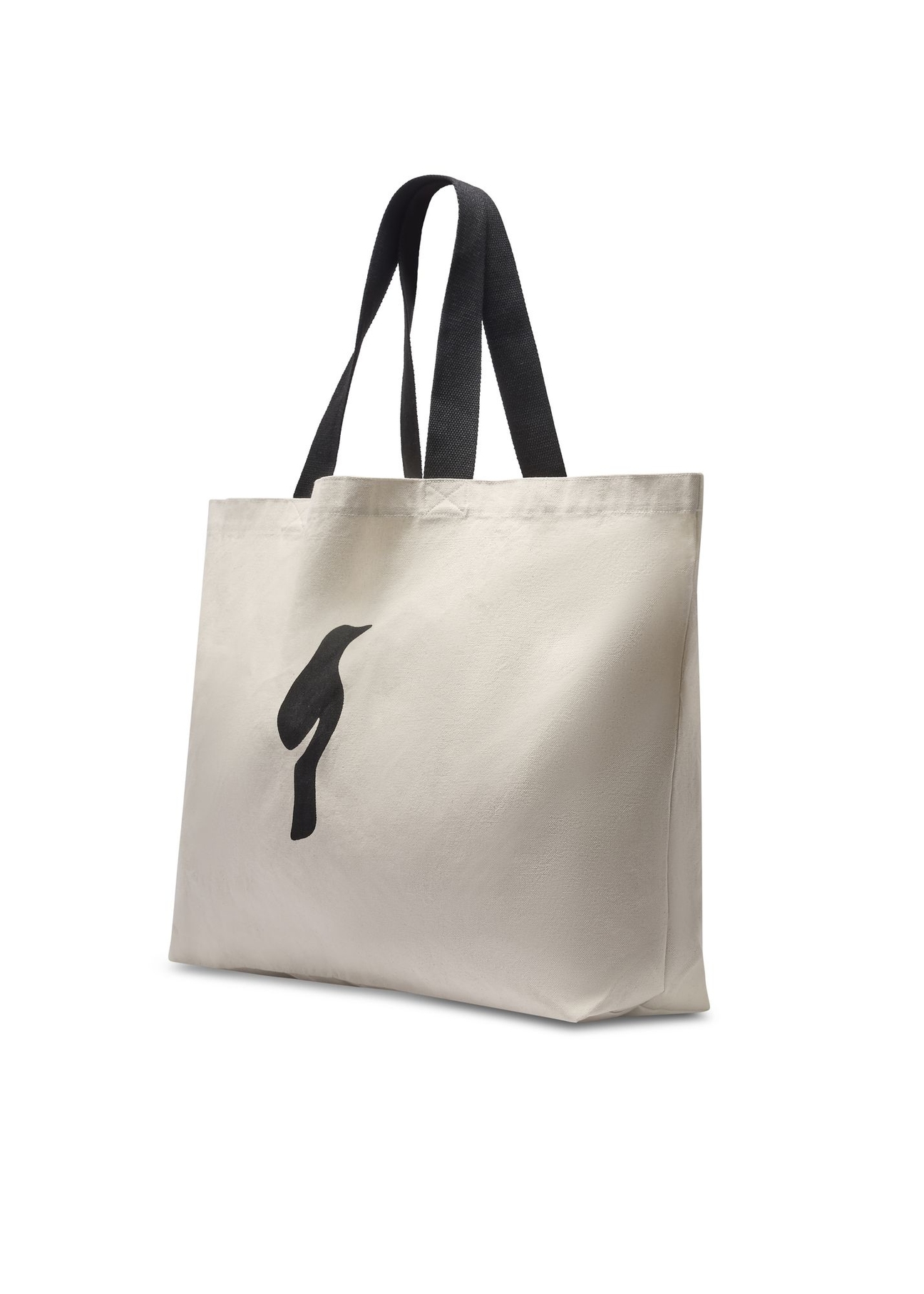 Krémová bavlnená taška TOREN-0136-0C(W26) - diagonálny pohľad na produkt, na bielom pozadí.