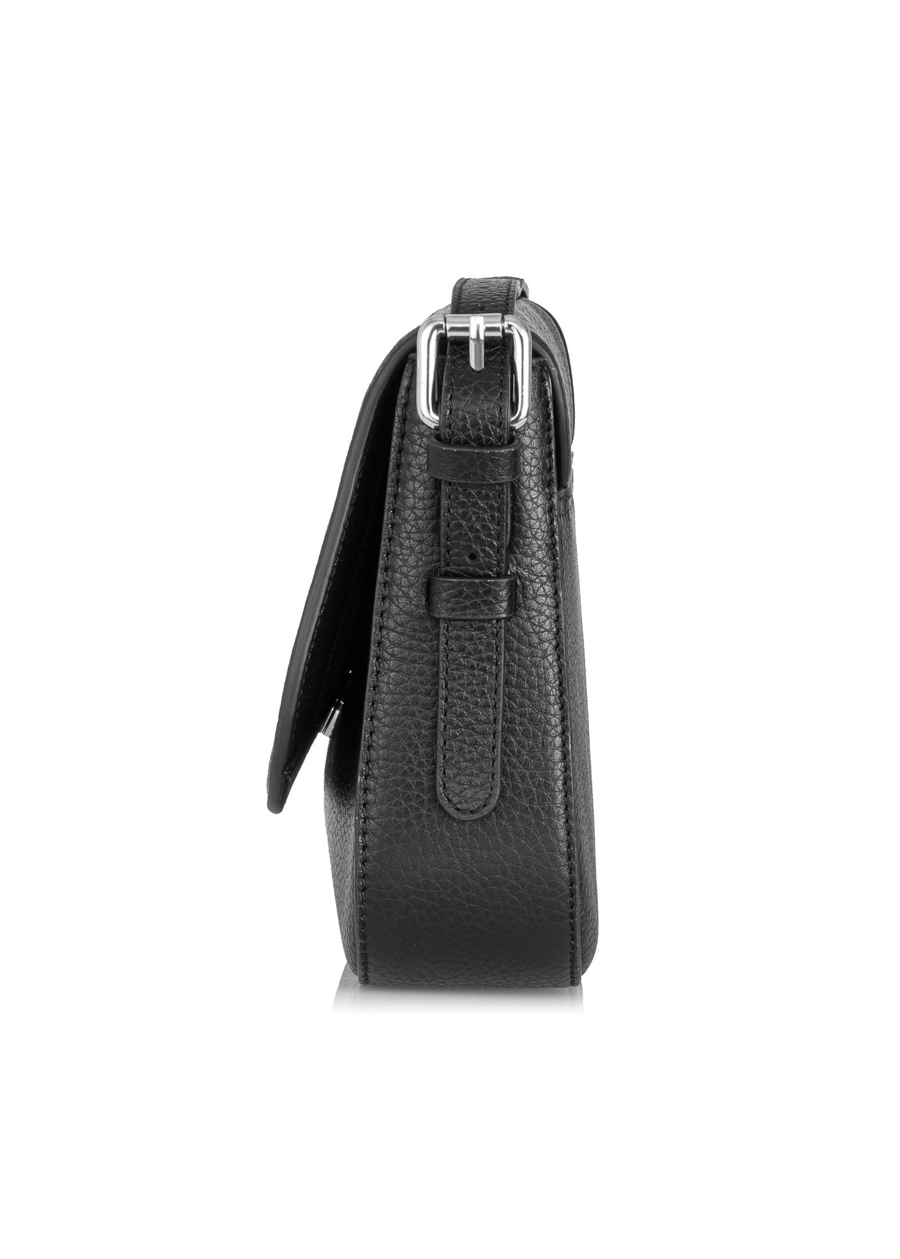 Čierna kožená dámska crossbody kabelka TORES-0985C-99(W25)