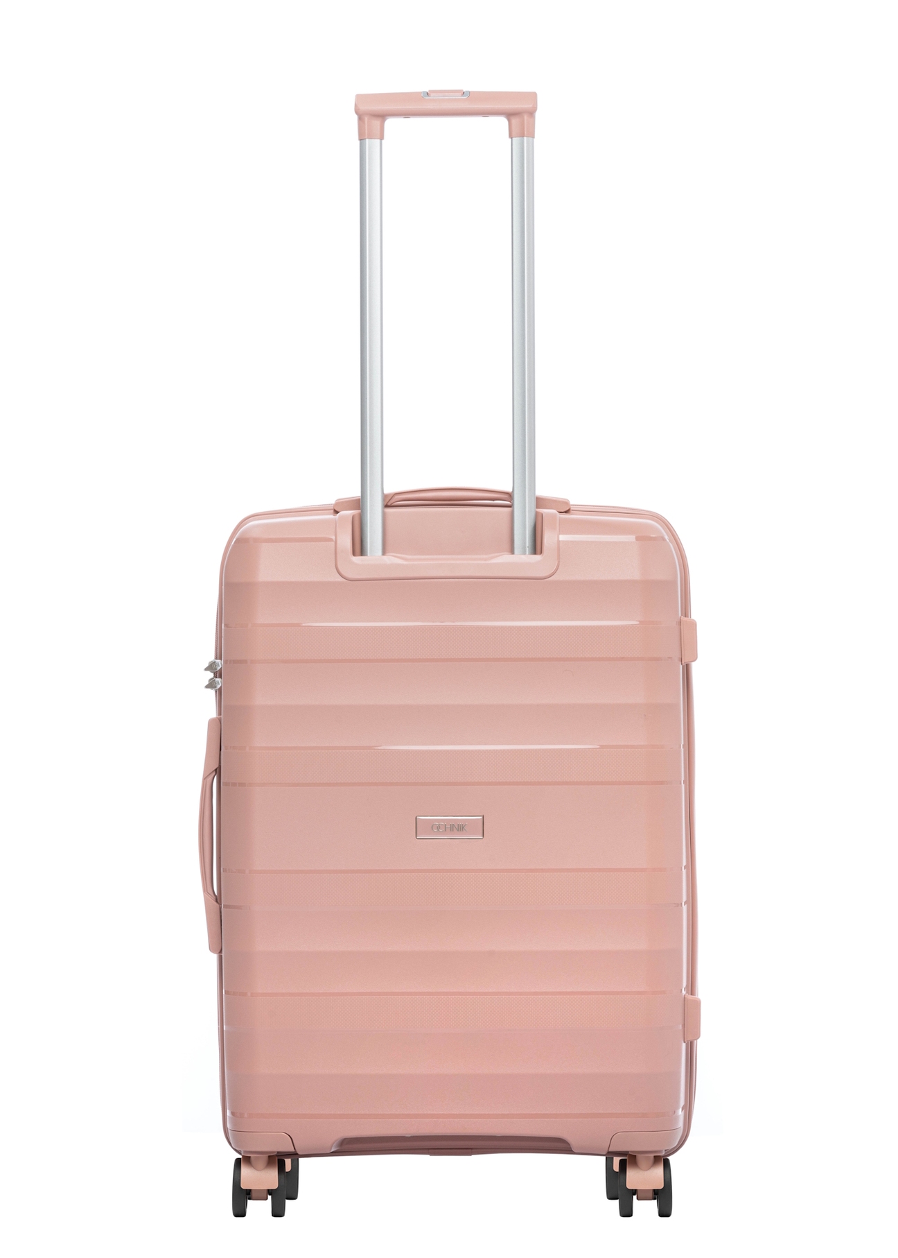 Stredný kufor na kolieskach WALPP-0024-5B-24(W26), pohľad na produkt zozadu na bielom pozadí.