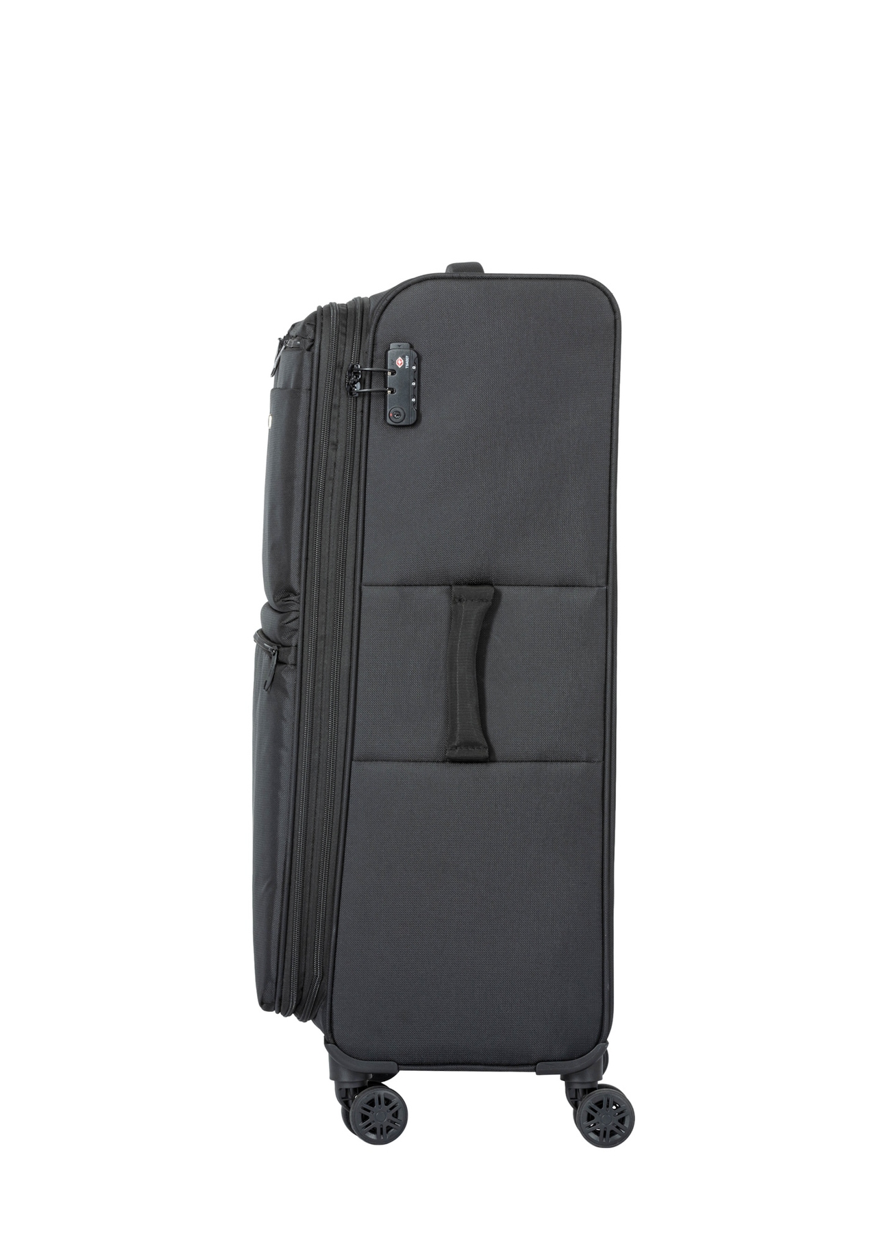 Sada kufrov na kolieskach WALNY-0048-99(W26) s rozmermi 19"/24"/28", bočný pohľad na produkt na bielom pozadí.