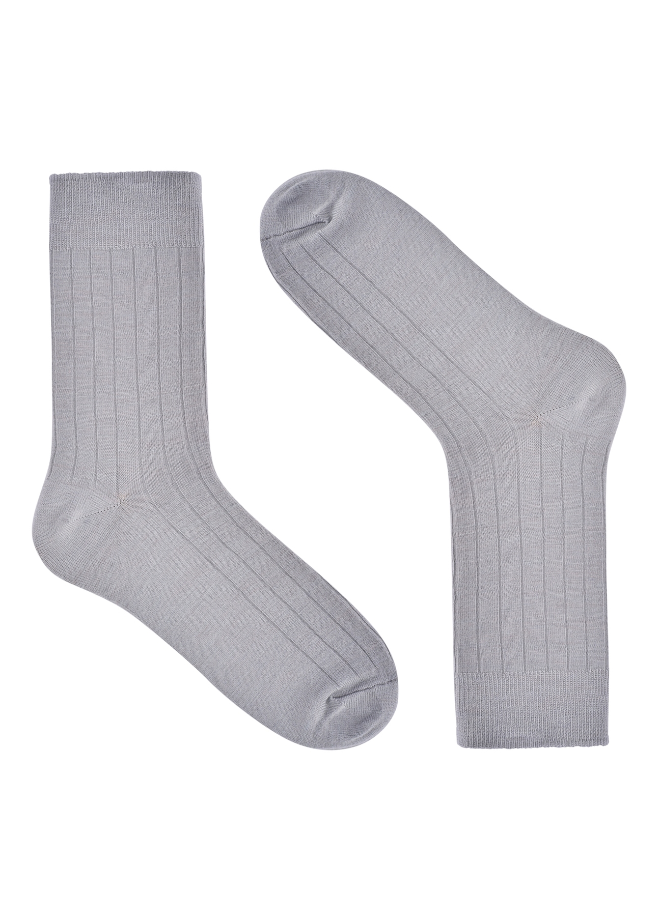 Sivé ponožky z merino vlny SKAMT-0206-9B(Z26), pohľad na produkt spredu na bielom podklade.