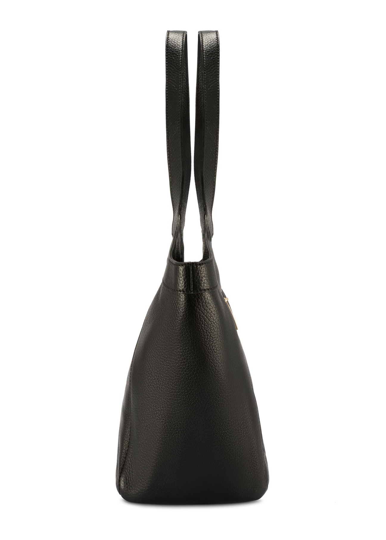 Veľká dámska kožená kabelka TORES-1205-9I(W26) - bočný pohľad na produkt, na bielom podklade.