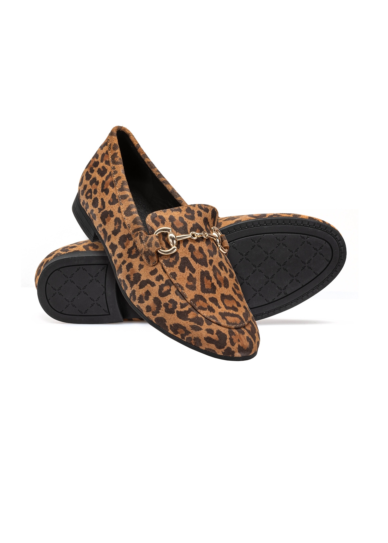 Dámske kožené mokasíny s leopardím vzorom BUTYD-1181-86(W25)-05