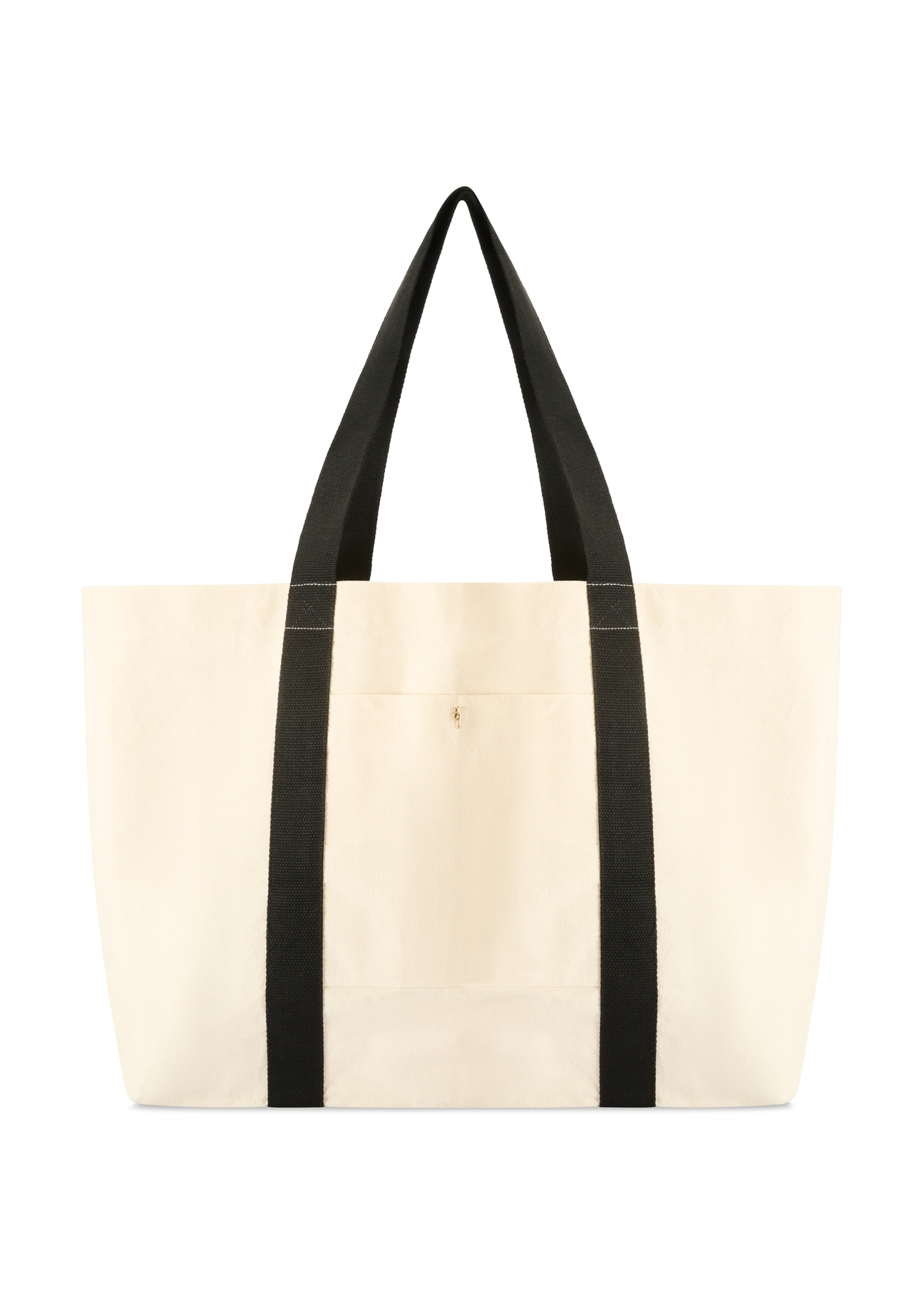 Béžová bavlnená taška TOREN-0333-1E(W26) - pohľad spredu na produkt, na bielom pozadí.