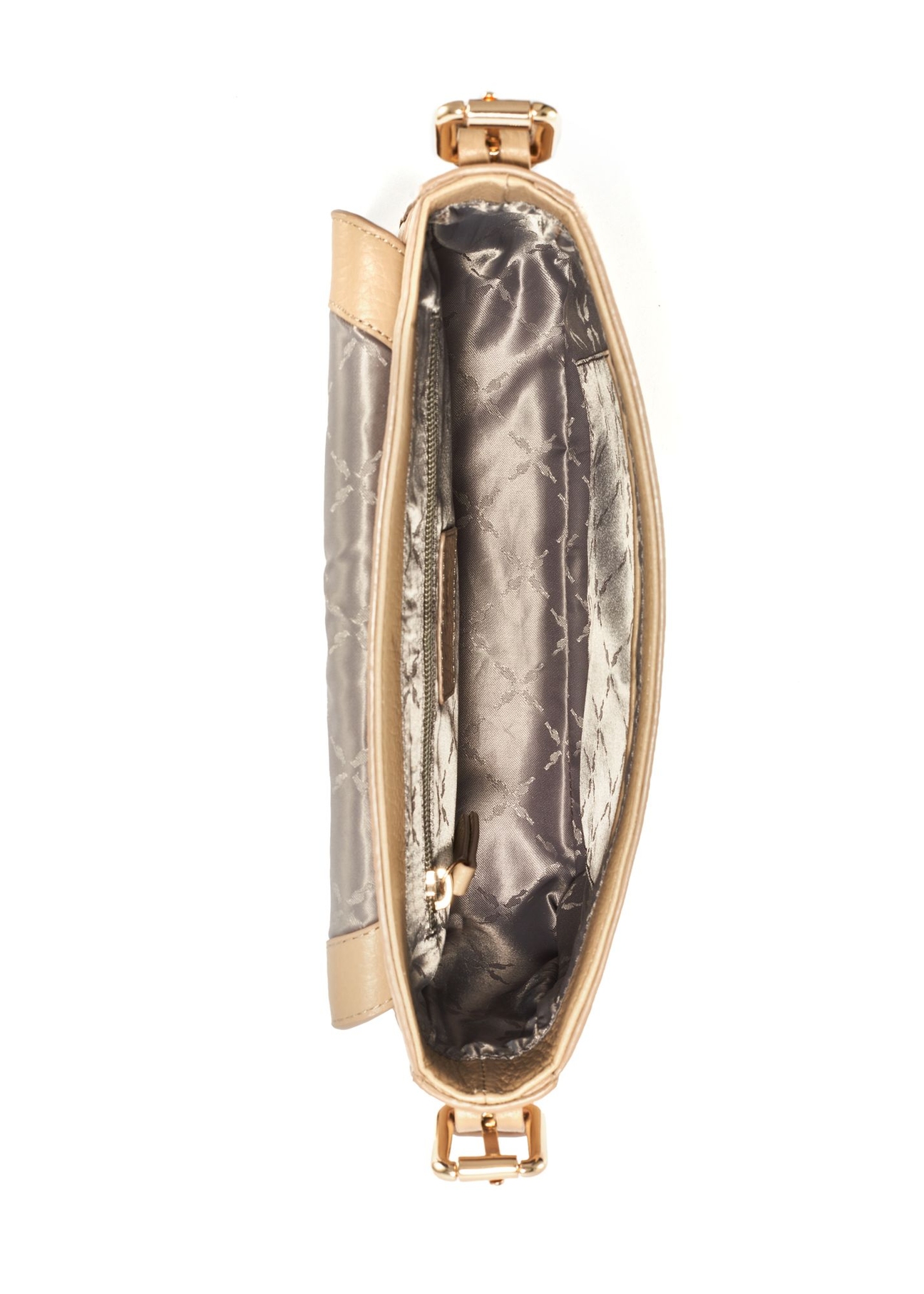 Béžová kožená dámska crossbody kabelka TORES-0985C-80(W25)-05