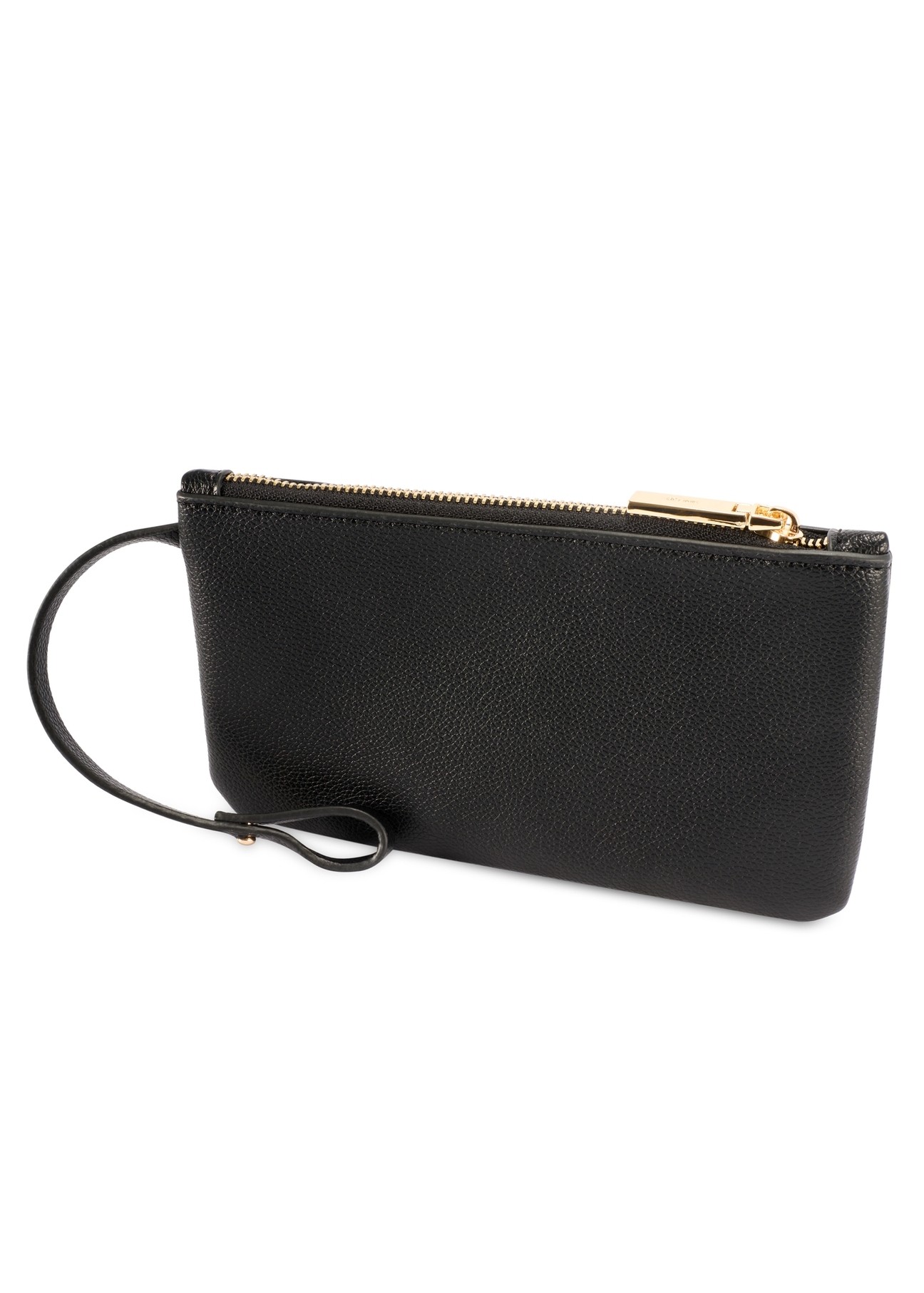 Veľká čierna nákupná taška TOREC-1201-99(W26), pohľad na kozmetickú tašku na bielom pozadí.