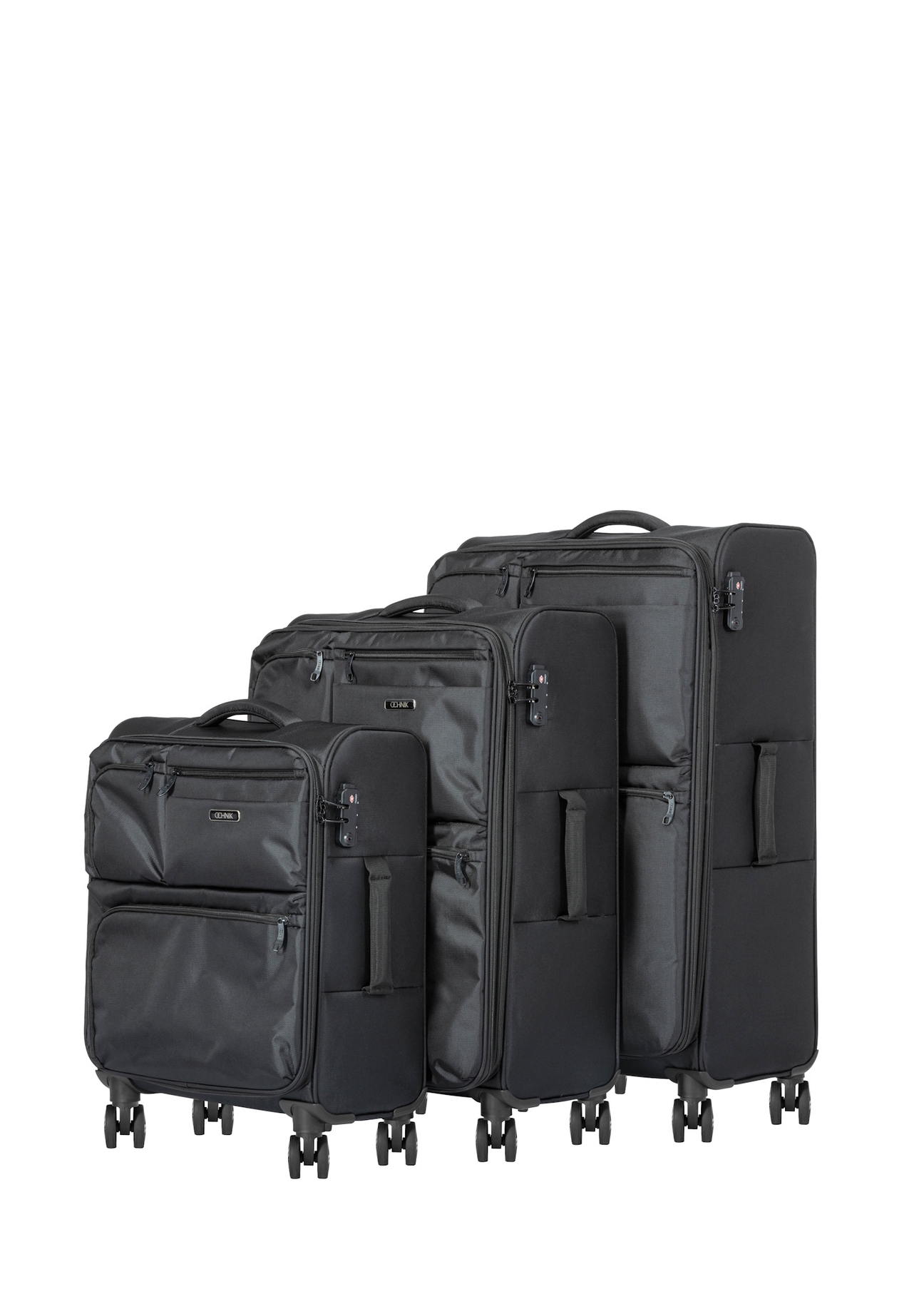 Sada kufrov na kolieskach WALNY-0048-99(W26) s rozmermi 19"/24"/28", diagonálny pohľad na produkt na bielom pozadí.