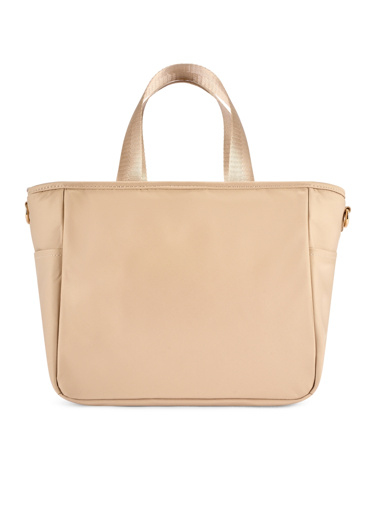 Béžová obedárová taška TOREN-0346-1A(W26) - pohľad na produkt zozadu, na bielom pozadí.