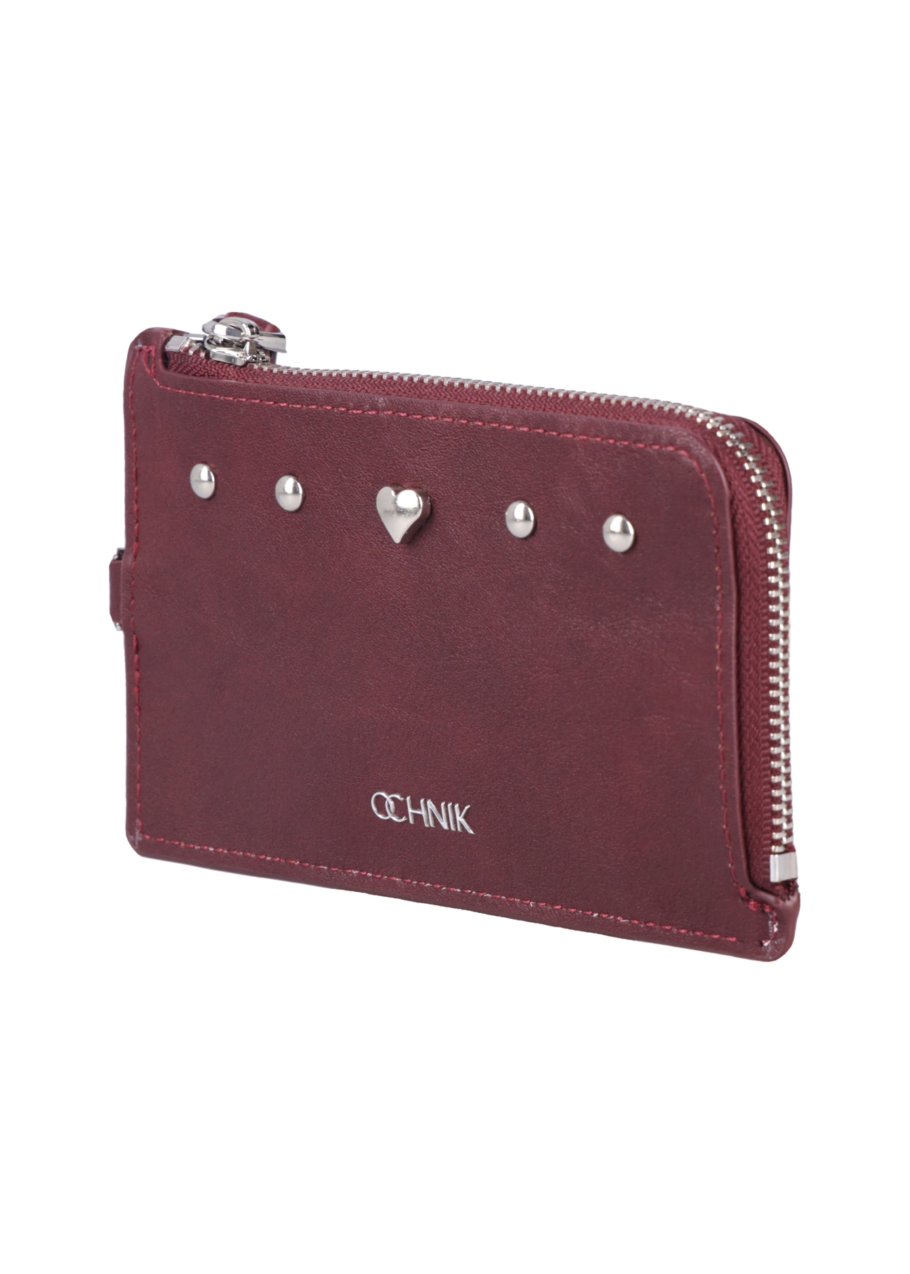 Dámska peňaženka v bordovej farbe POREC-0447-4D(Z26), diagonálny pohľad na produkt na bielom pozadí.
