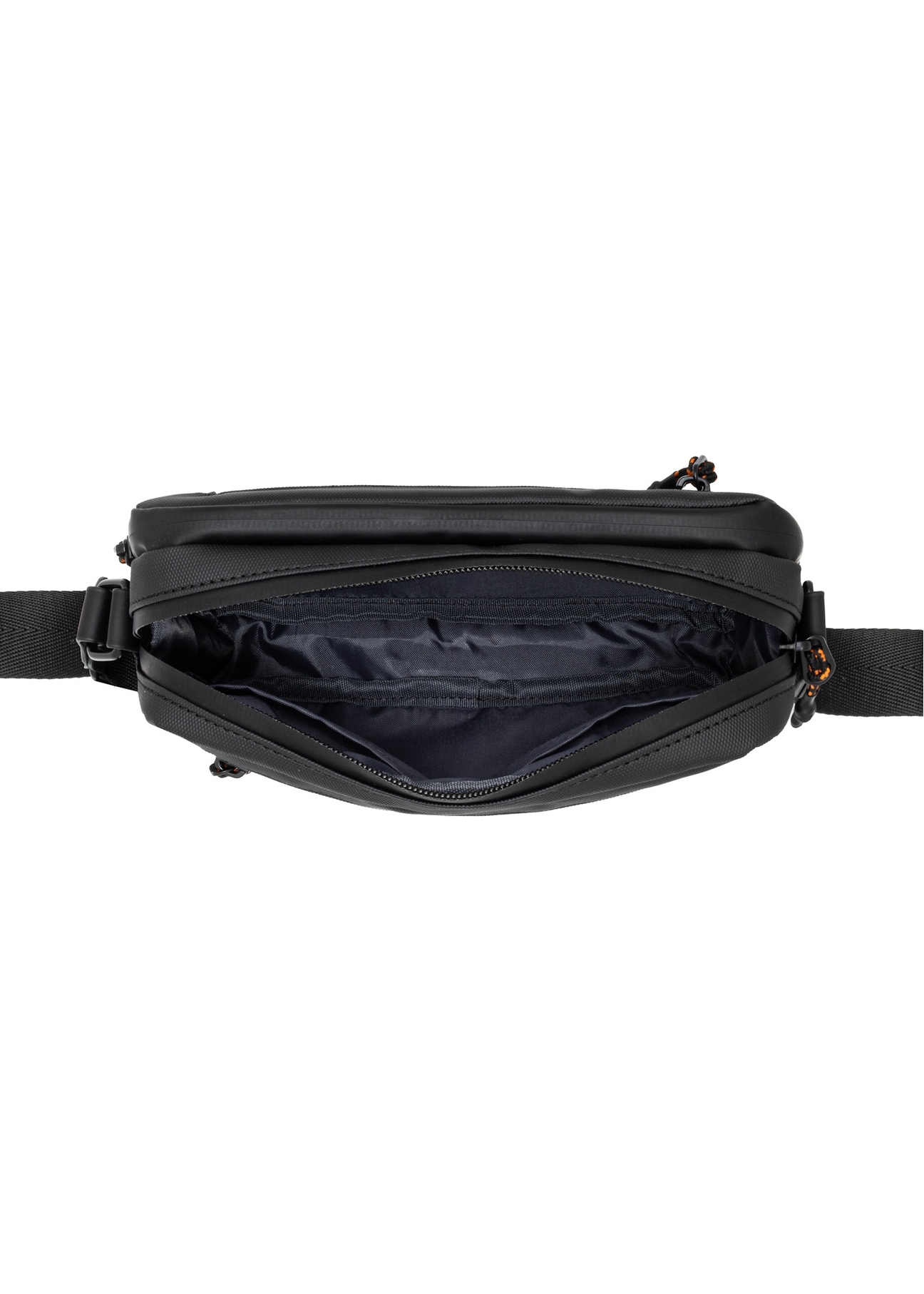 Pánska mestská crossbody kabelka TORMN-0434-99(Z26), pohľad na produkt vo vnútri na svetlom pozadí.