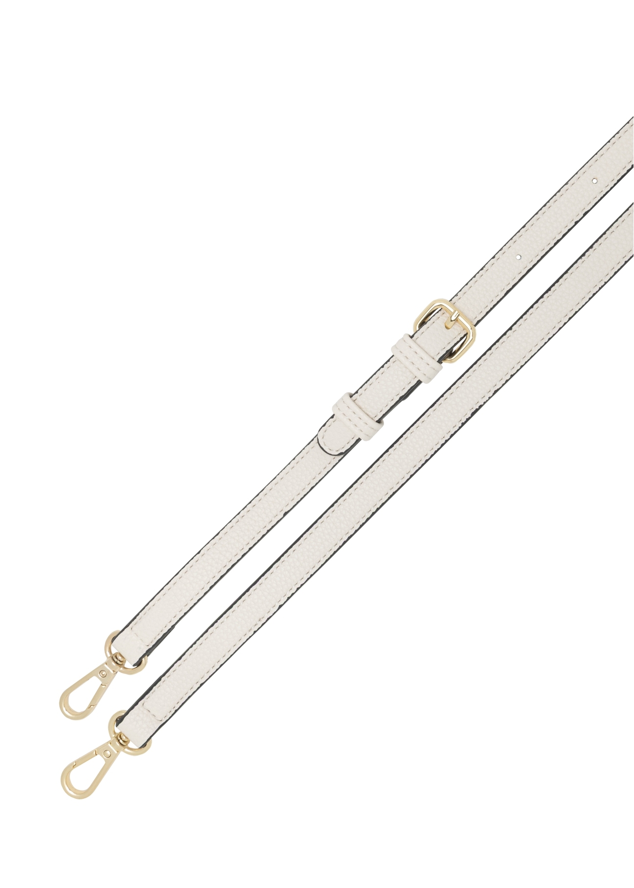 Dámska ľadvinka v krémovej farbe s monogramom TOREC-1157-0P(W26) - pruhovaný pohľad, na bielom podklade.