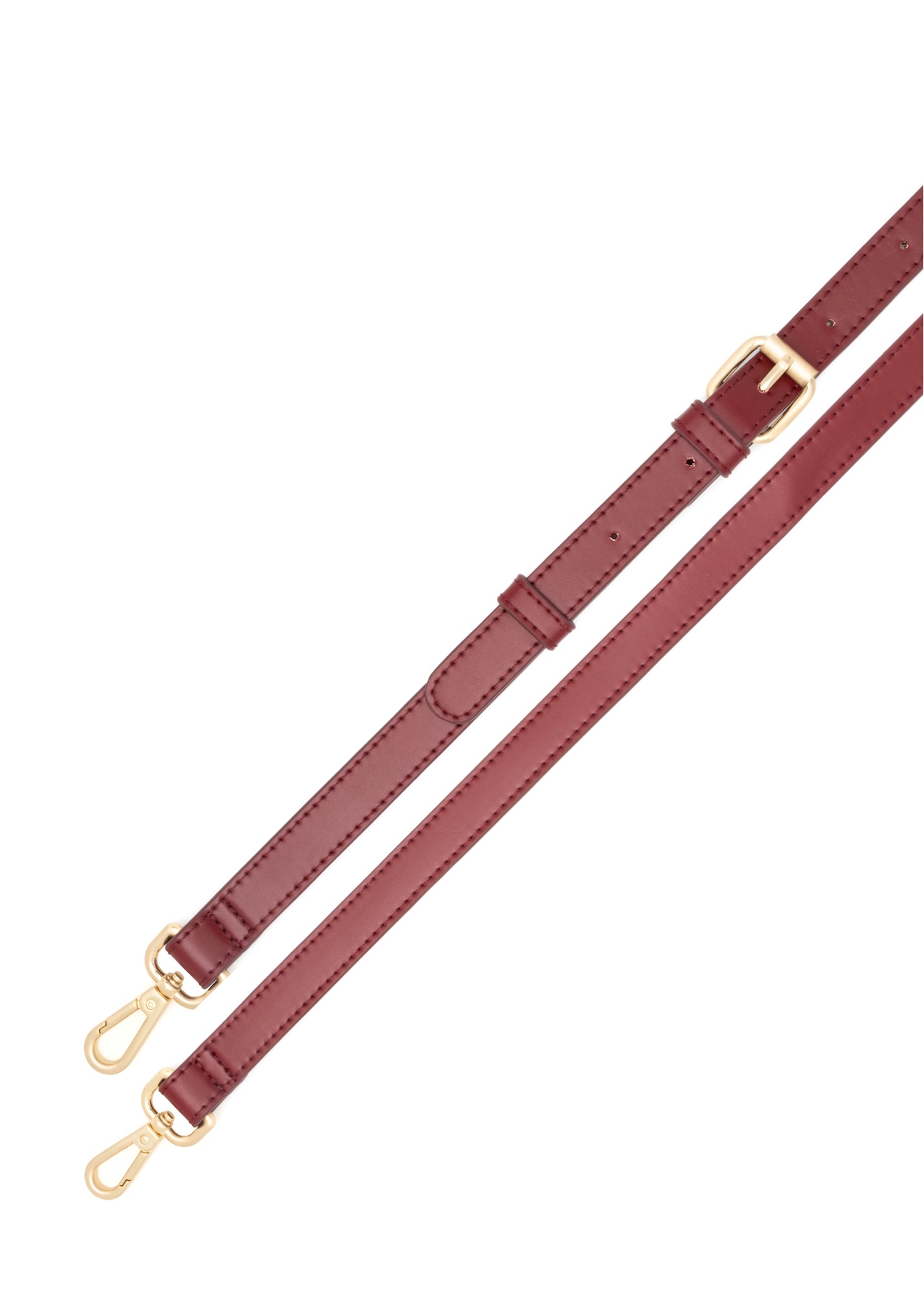 Červená malá dámska kabelka TOREC-1126-4B(W26), pohľad na produkt s popruhom na bielom pozadí.