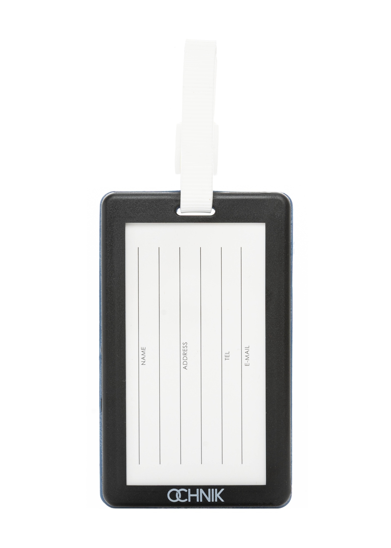 Menovka na batožinu s lietadlami AW-012-0013-7C(W26), pohľad zozadu na bielom pozadí.