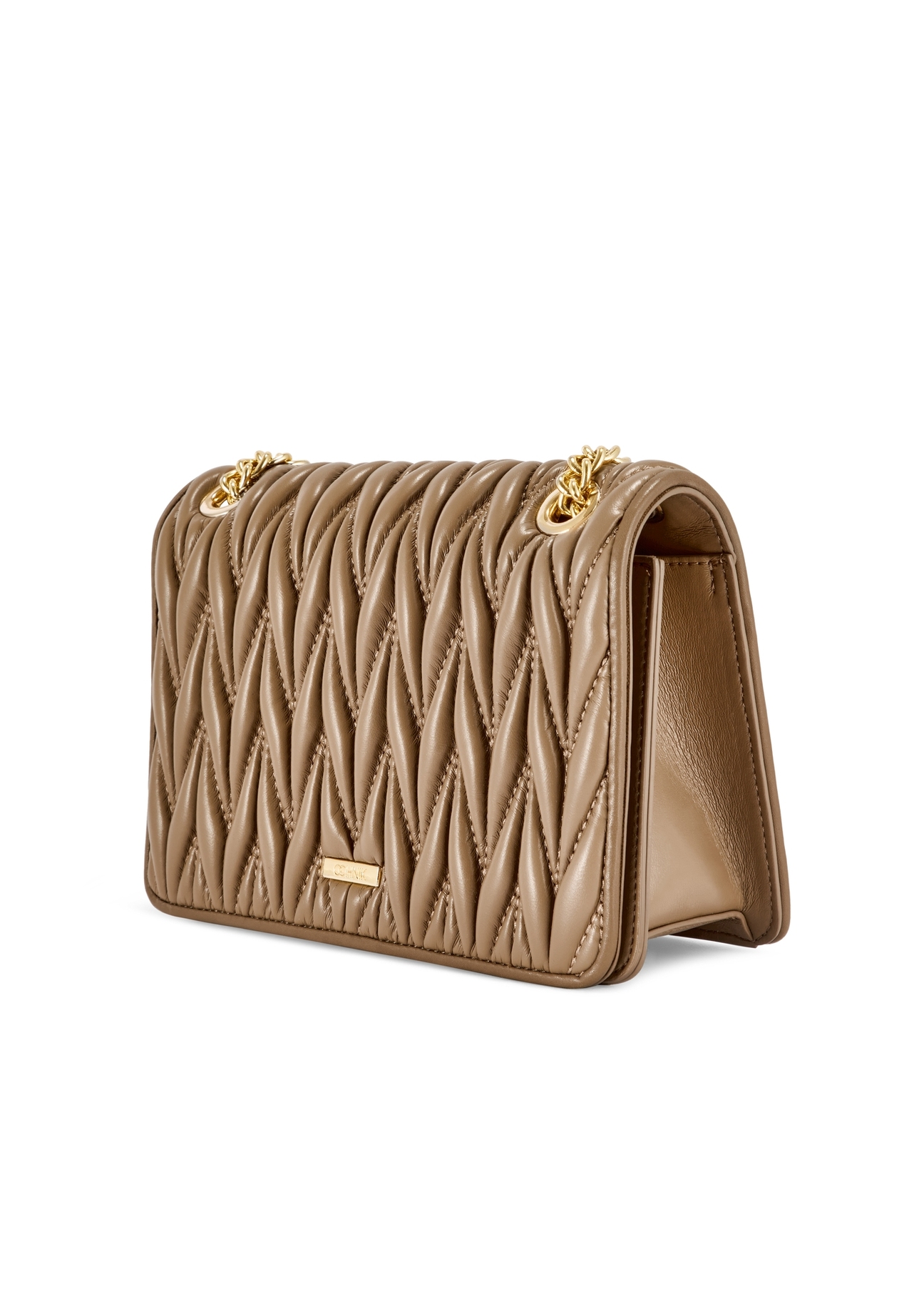 Béžová dámska kabelka s retiazkou TOREC-1102-24(Z25)