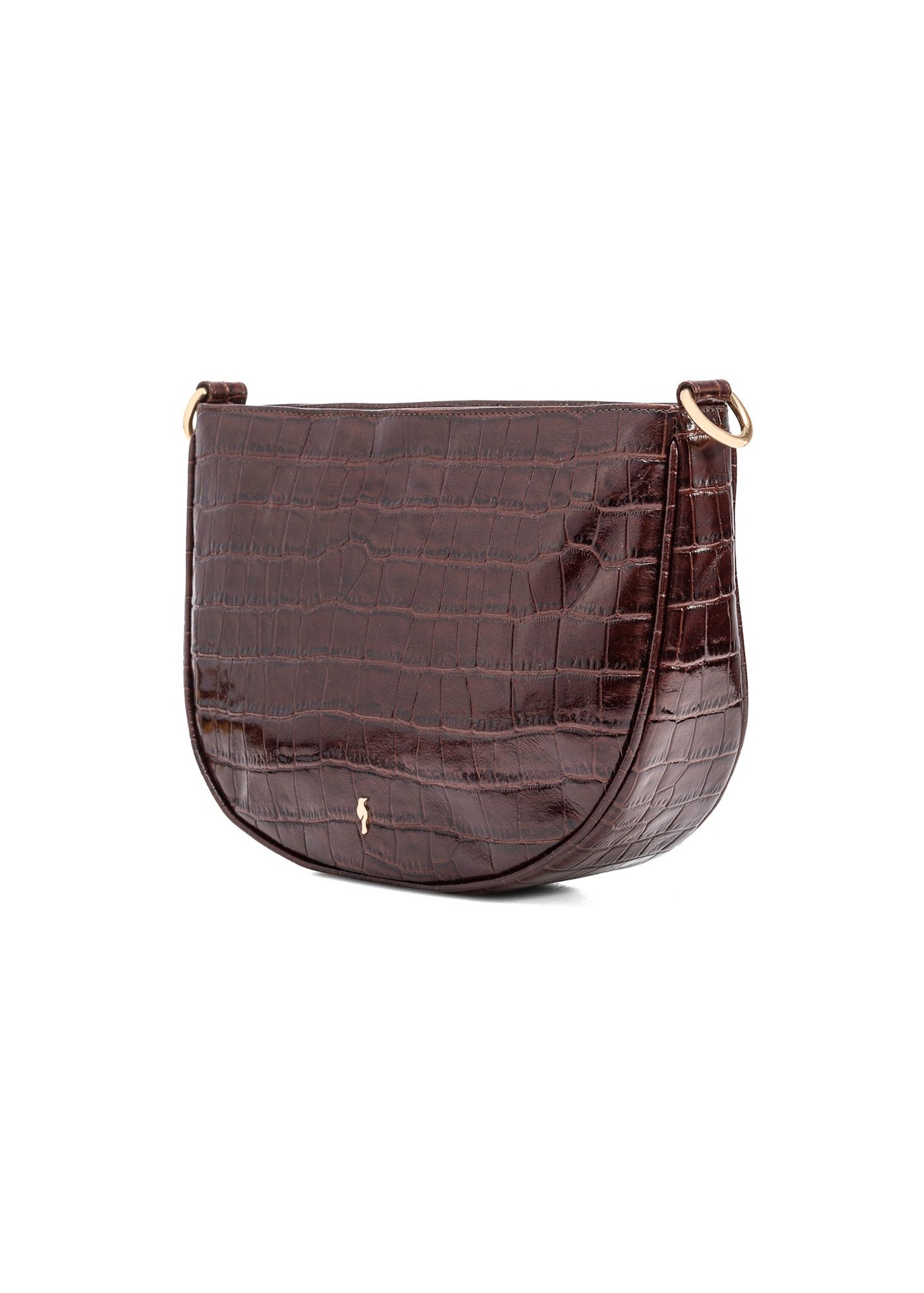 Dámska kožená stredne veľká kabelka TORES-1022F-1H(W26)diagonálny pohľad na produkt na bielom podklade.