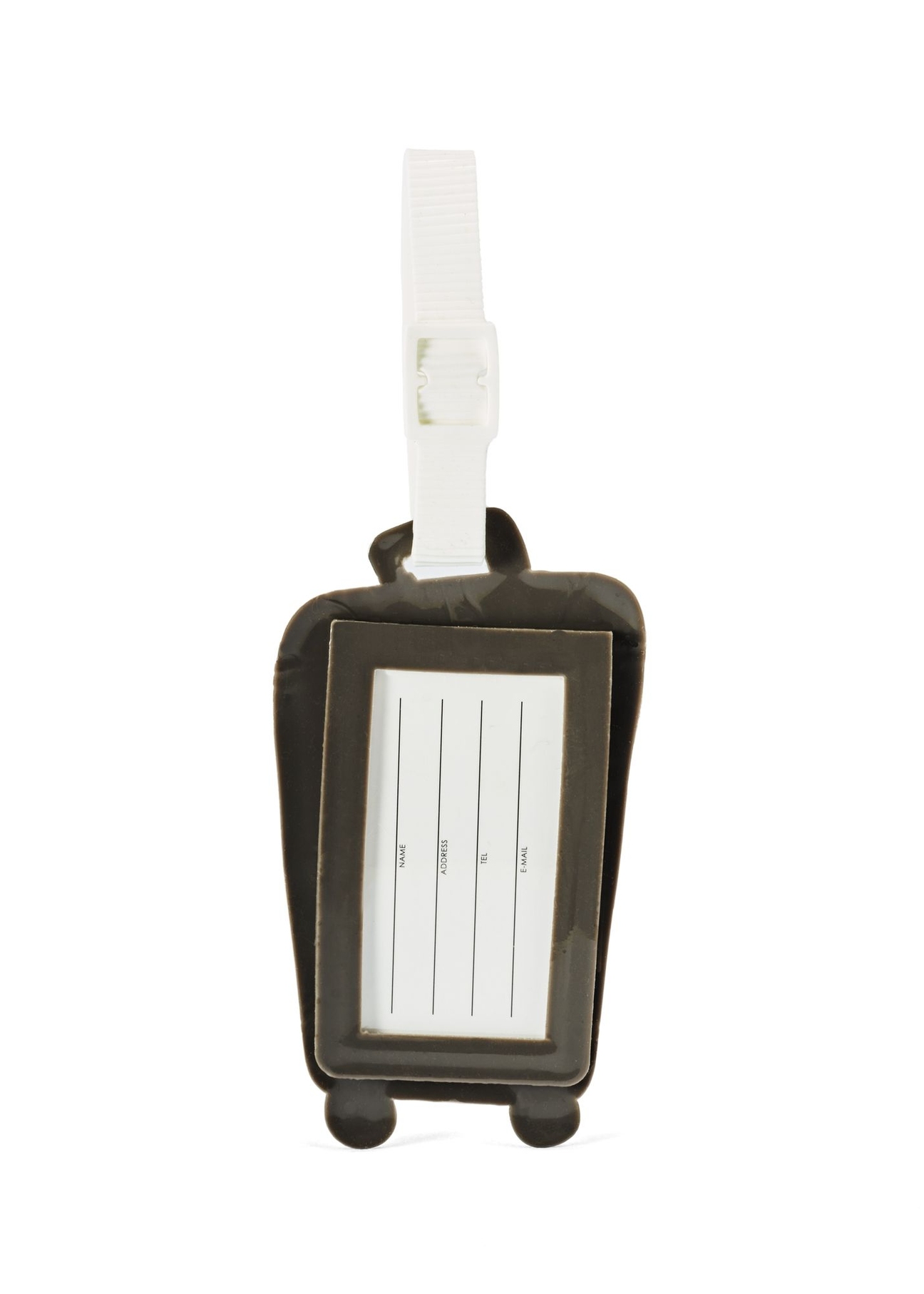 Menovka na batožinu AW-012-0012-9C(W26), pohľad zozadu na výrobok bez obalu na bielom pozadí.