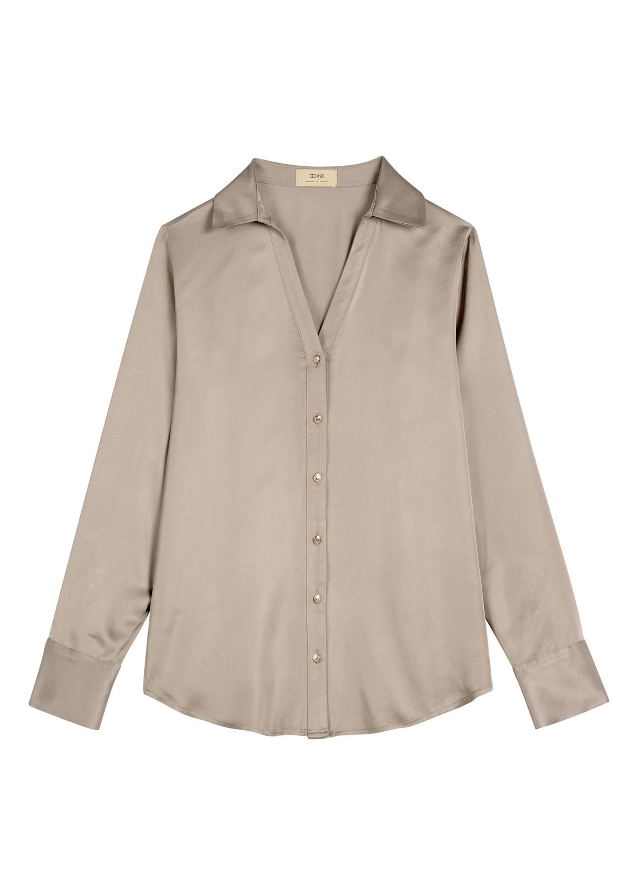 Dámska košeľa v béžovej farbe KOSDT-0155-1K(W26)